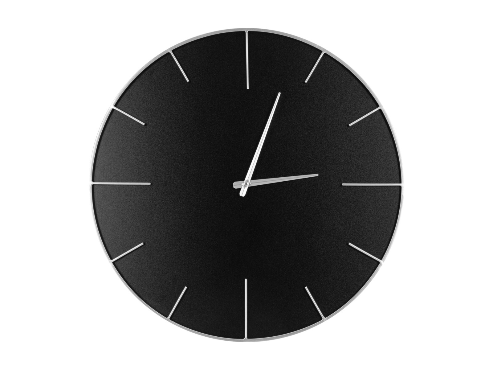 Veľké nástenné hodiny v modernom štýle, 60 cm – čierne